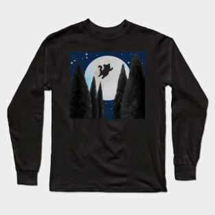 Flying space kitten Long Sleeve T-Shirt